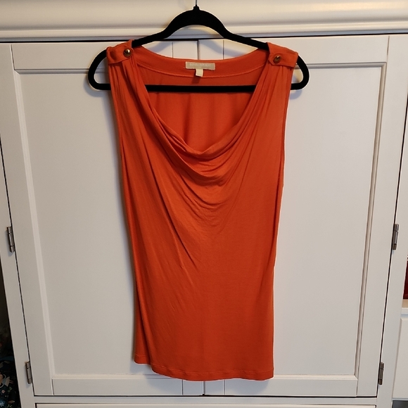 Banana Republic Orange Draped Sleeveless Top - Picture 3 of 4